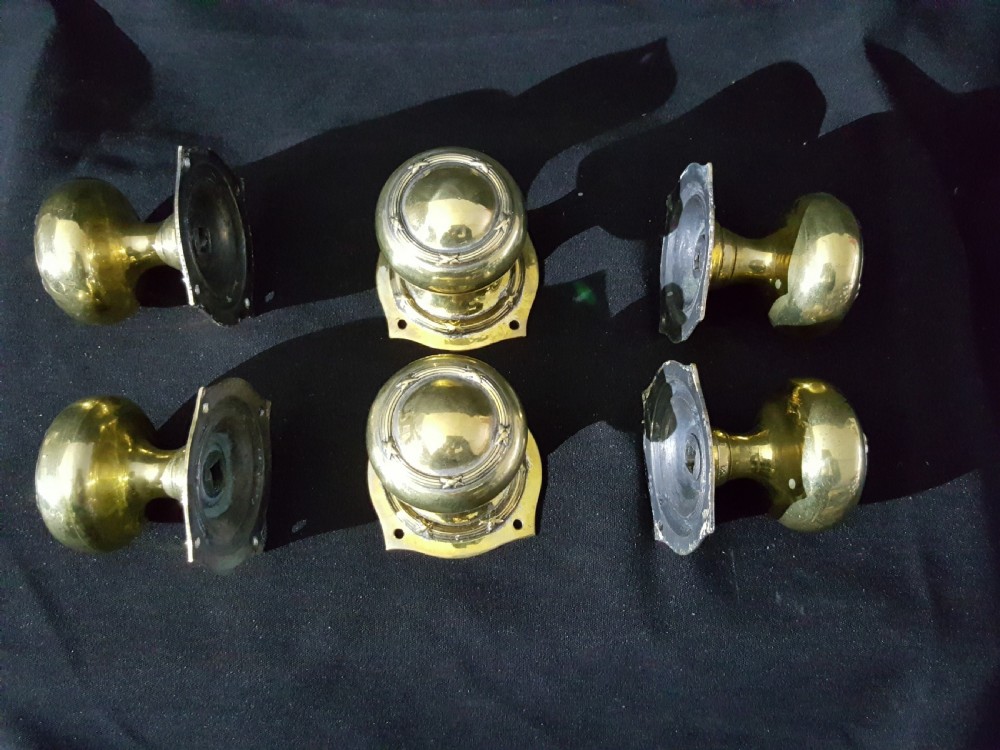 Regency Brass Door Knob (Six piece) Set  View V