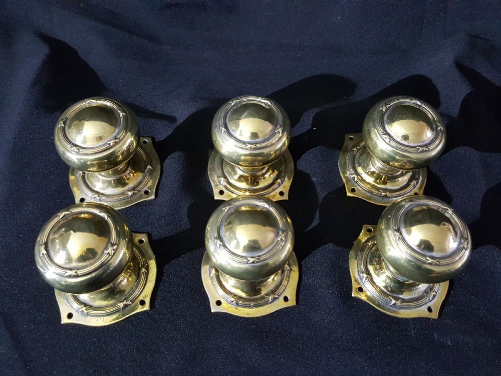 Regency Brass Door Knob (Six piece) Set  View VI