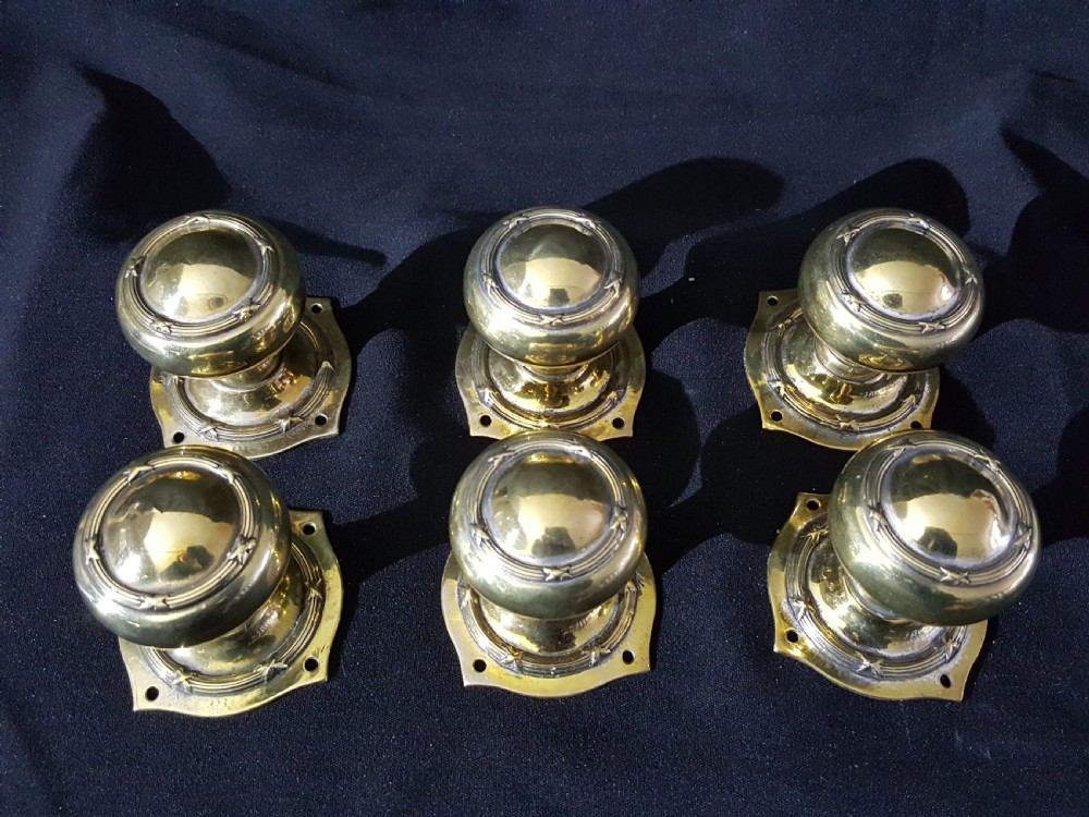 Regency Brass Door Knob (Six piece) Set  View VII