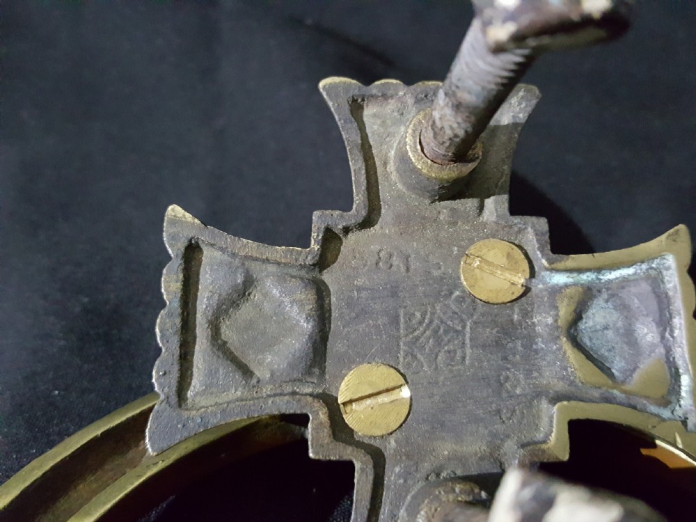 Brass Victorian (Gothic) Door Door Knocker & Door Knob Set. View V