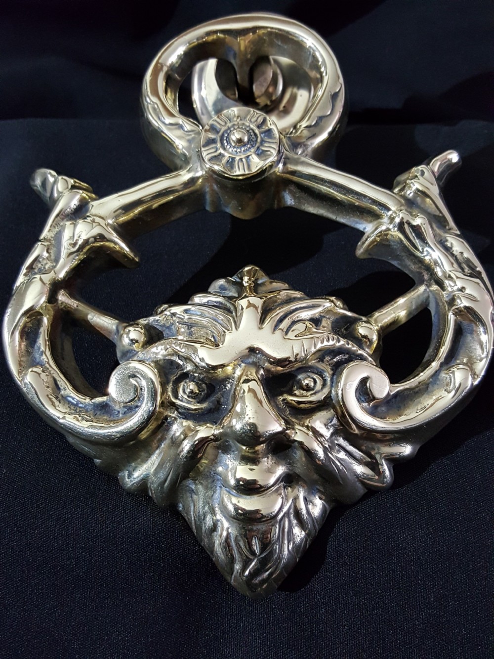 Victorian Maltese Green Man Door Knocker