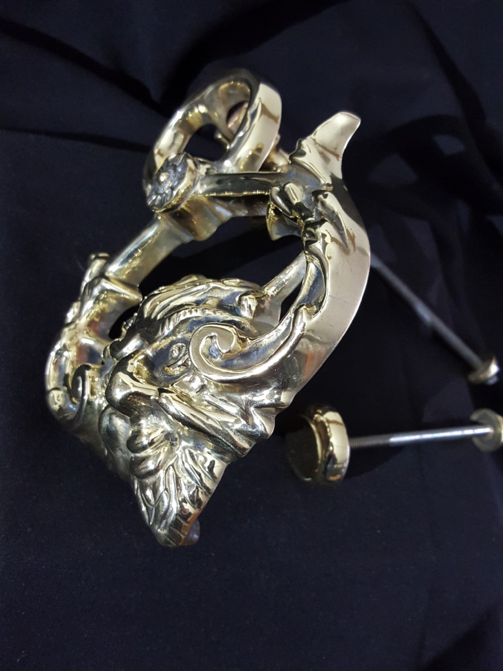 Victorian Maltese Green Man Door Knocker View III