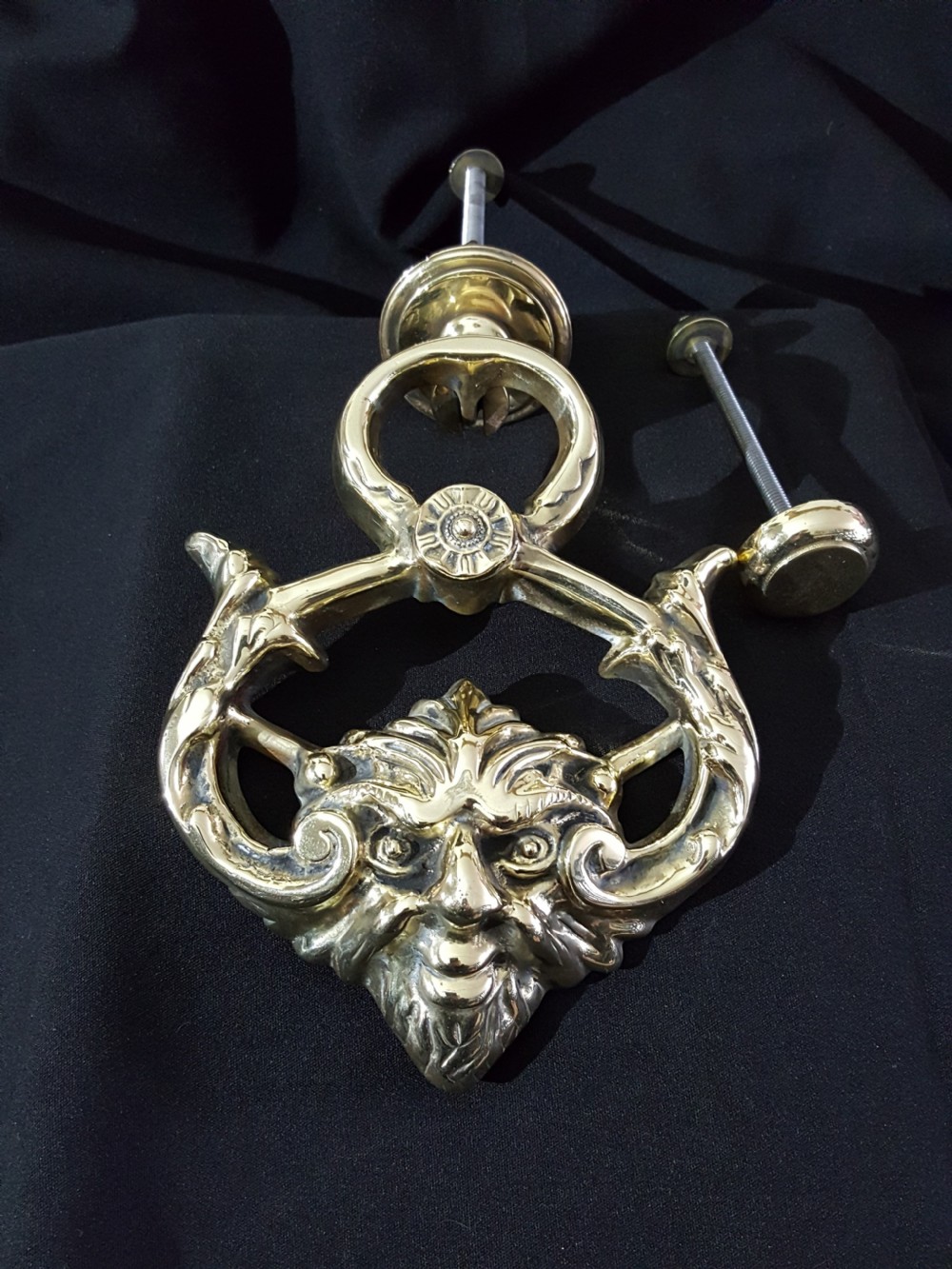 Victorian Maltese Green Man Door Knocker View VI