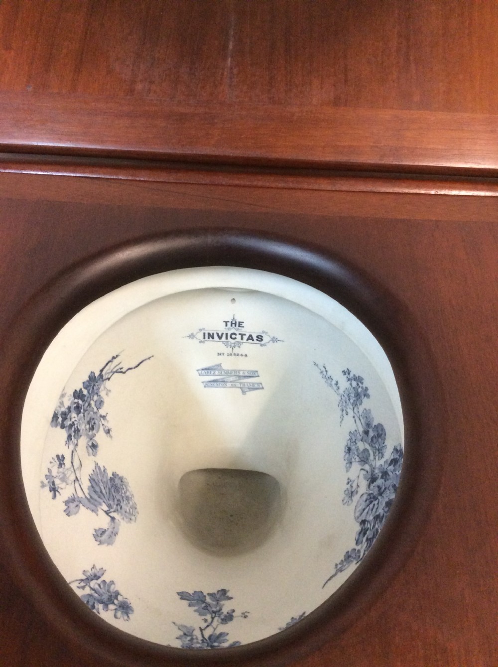 Early Victorian (Invictas) Toilet Blue Chrysanthemum Design View III