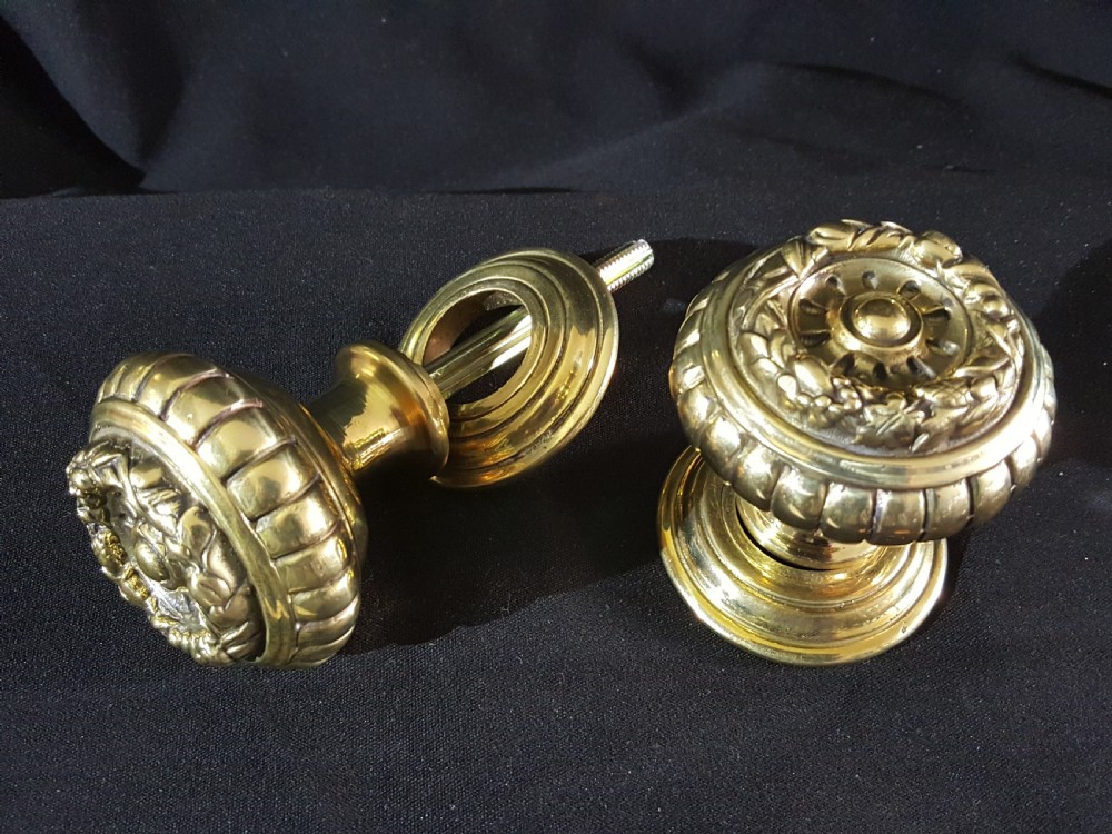 Pair of Regency Brass Door Knobs View II