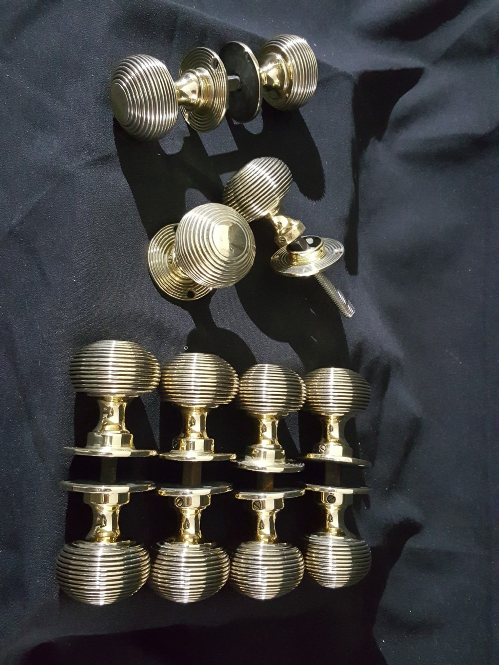 Six Pairs of Victorian Brass Door Knobs View V