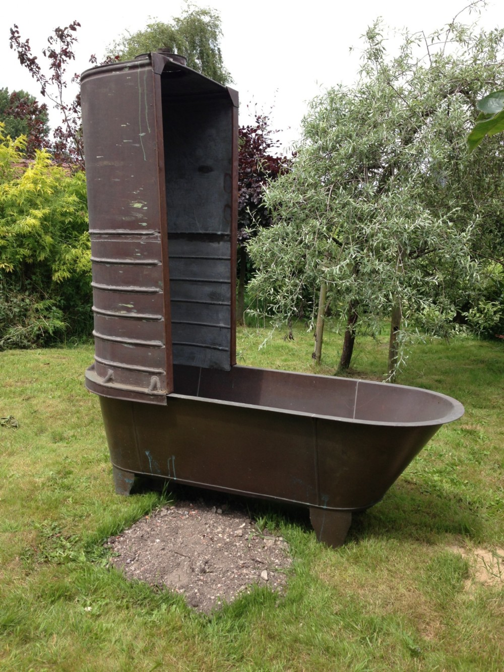 Copper 1920's Shower Water Fall Bath