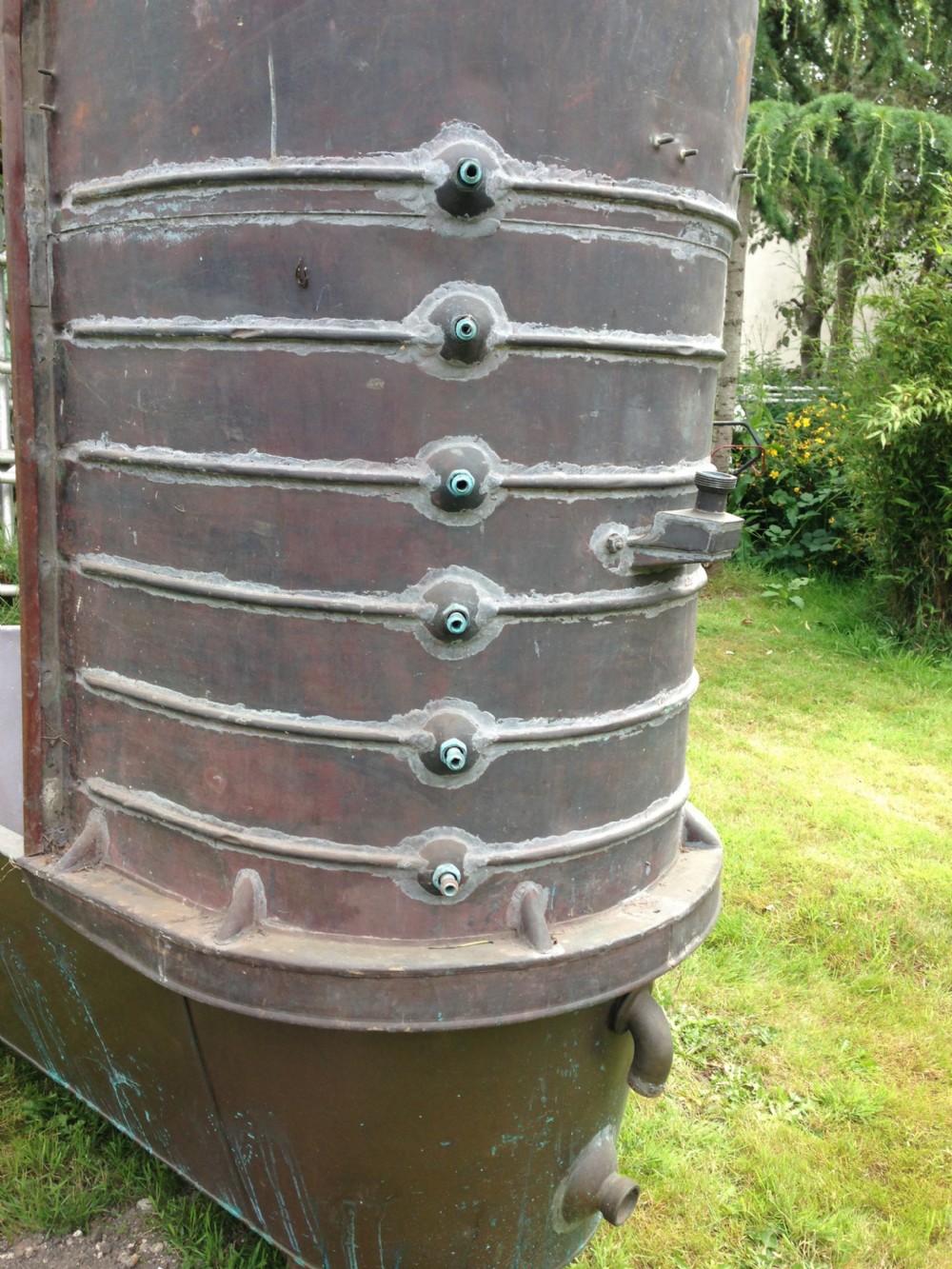 Copper 1920's Shower Water Fall Bath View III