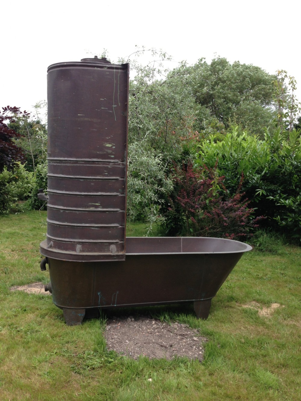 Copper 1920's Shower Water Fall Bath View V