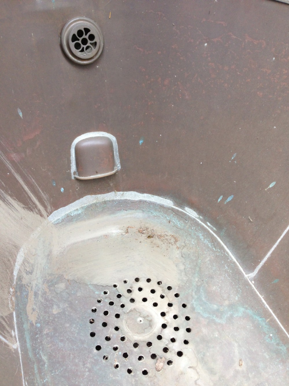 Copper 1920's Shower Water Fall Bath View VI