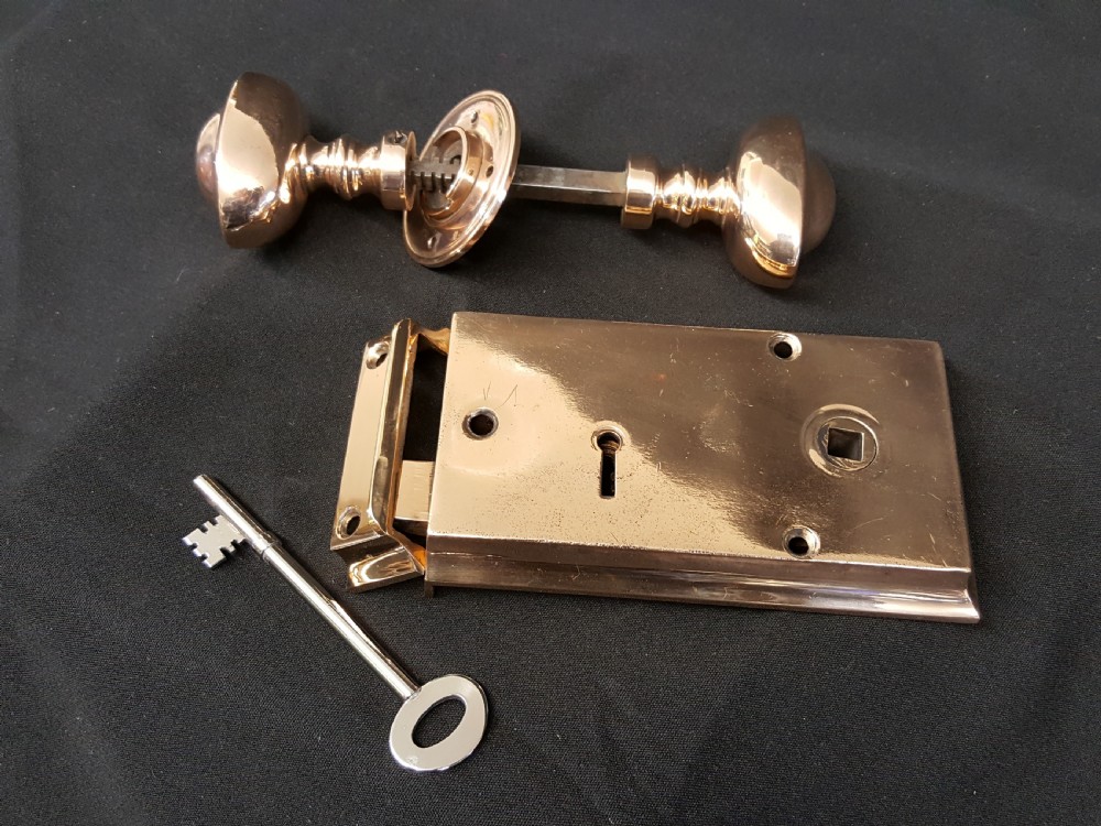 Collection of Edwardian Bronze Locks, Keeps, Door Knobs & Keys.