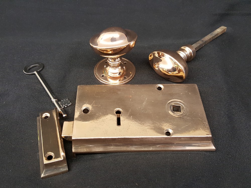 Collection of Edwardian Bronze Locks, Keeps, Door Knobs & Keys. View VII