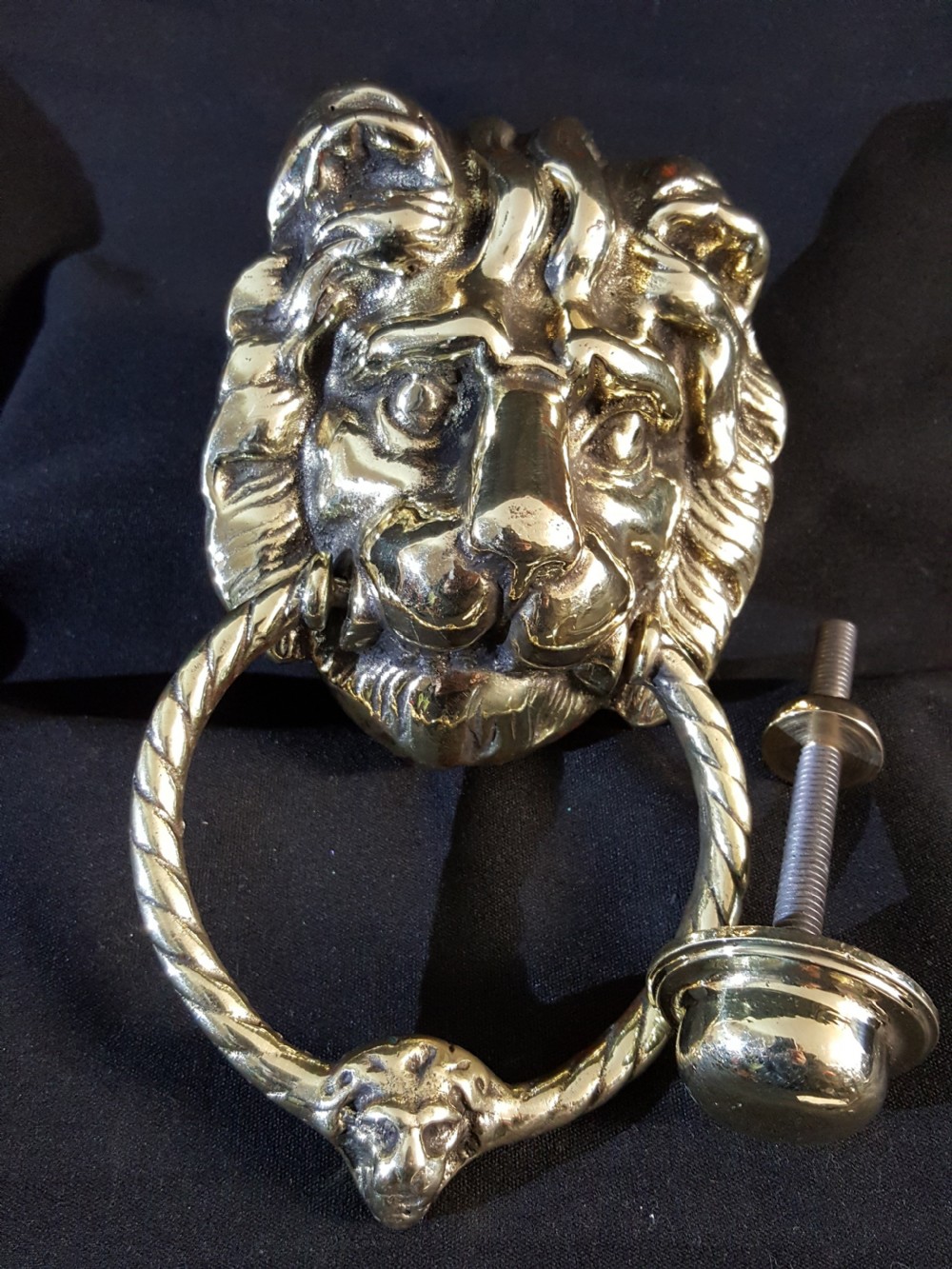 Victorian Brass (Lion Head) Door Knocker