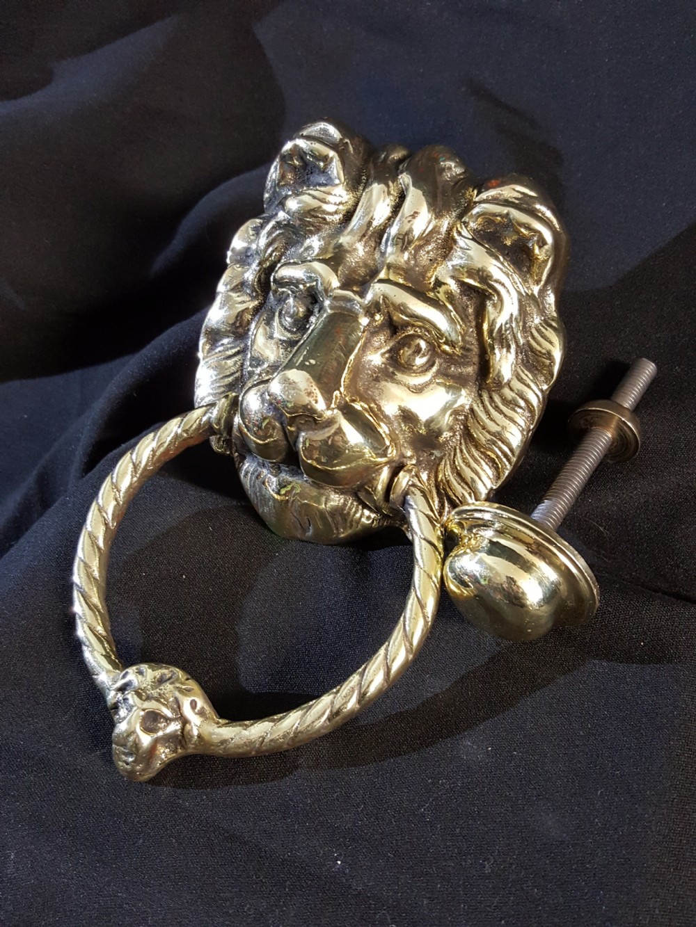Victorian Brass (Lion Head) Door Knocker View II