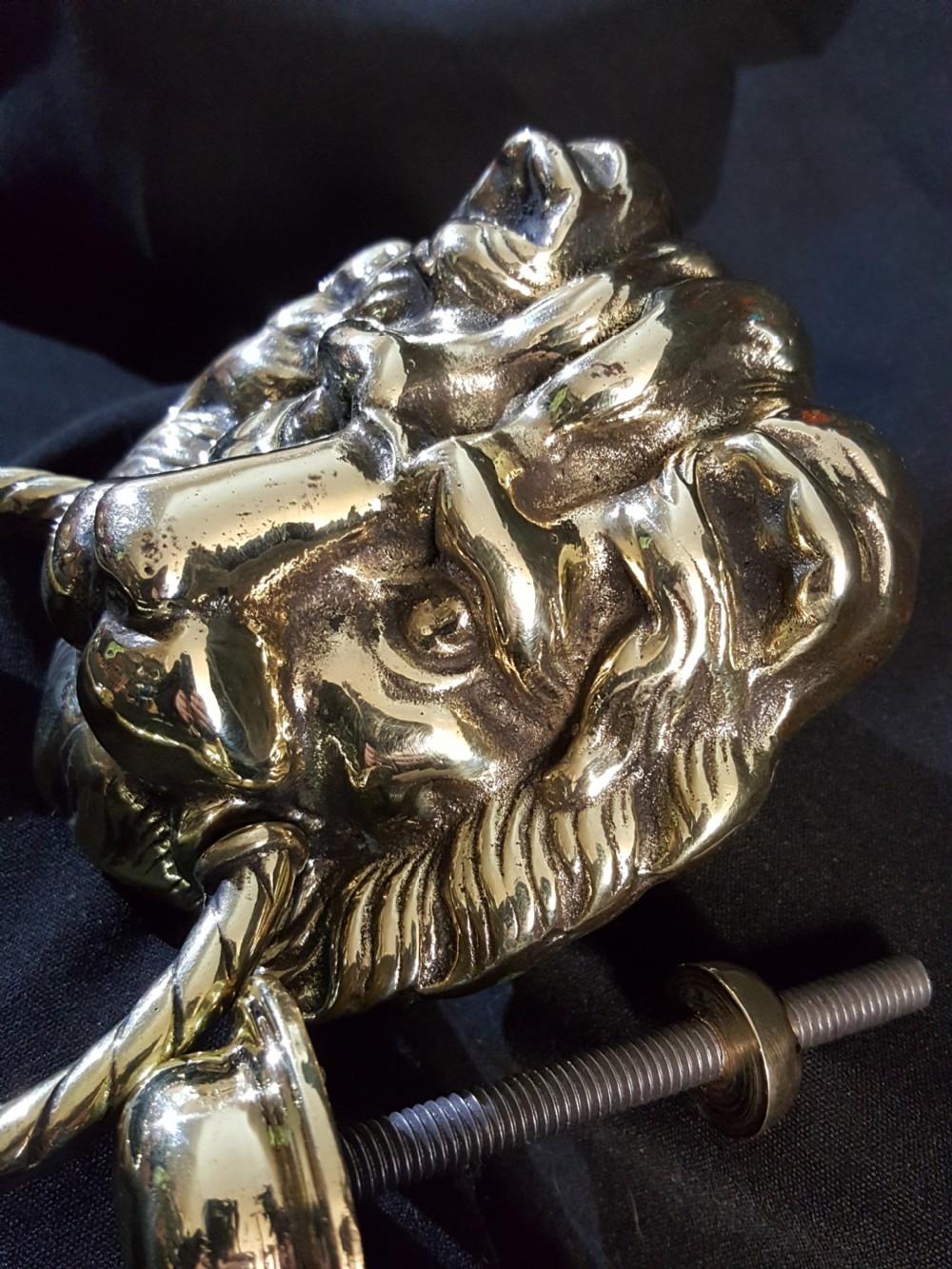 Victorian Brass (Lion Head) Door Knocker View III
