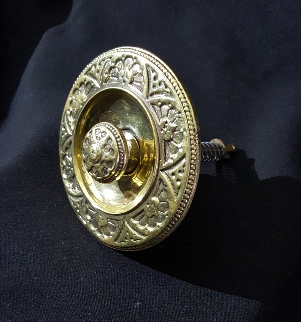 Victorian Ornate Brass Pull Bell View II