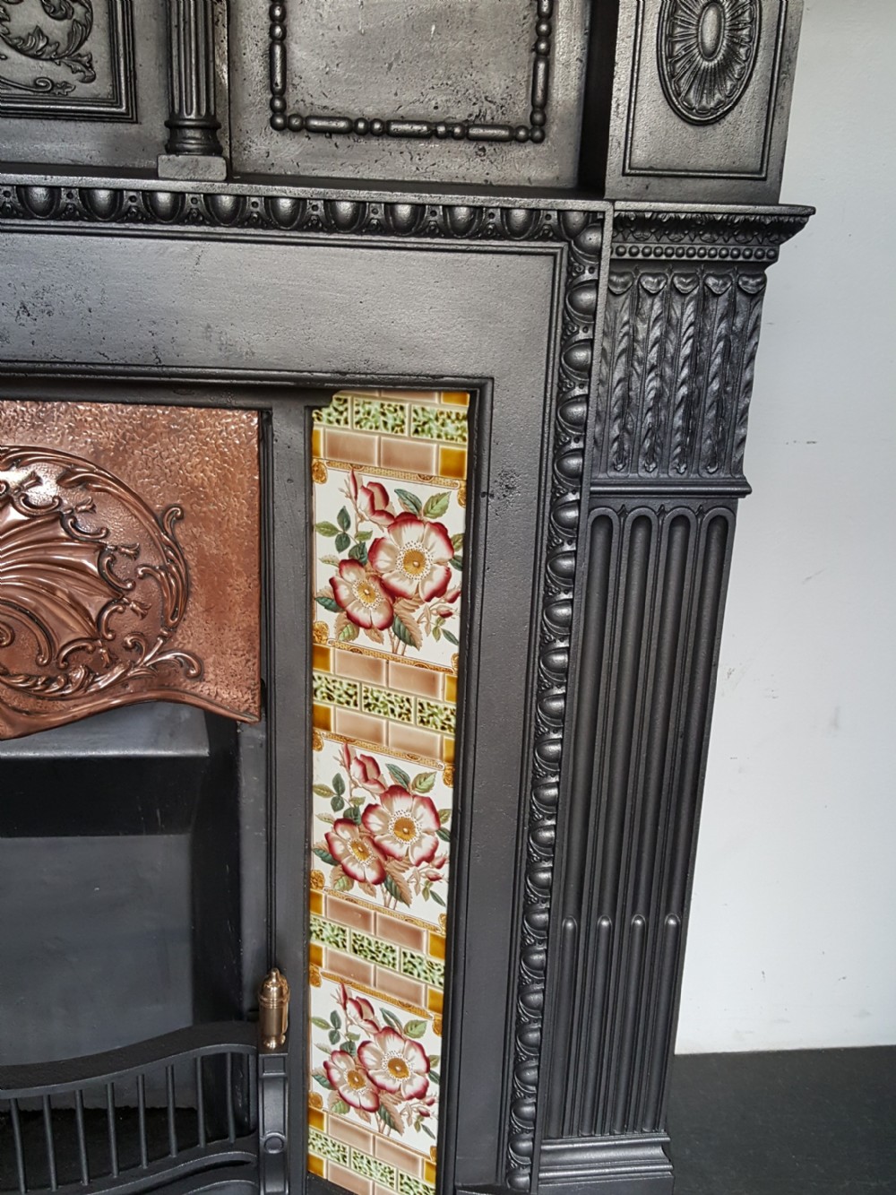 Victorian Cast Iron Tiled Fireplace View IV