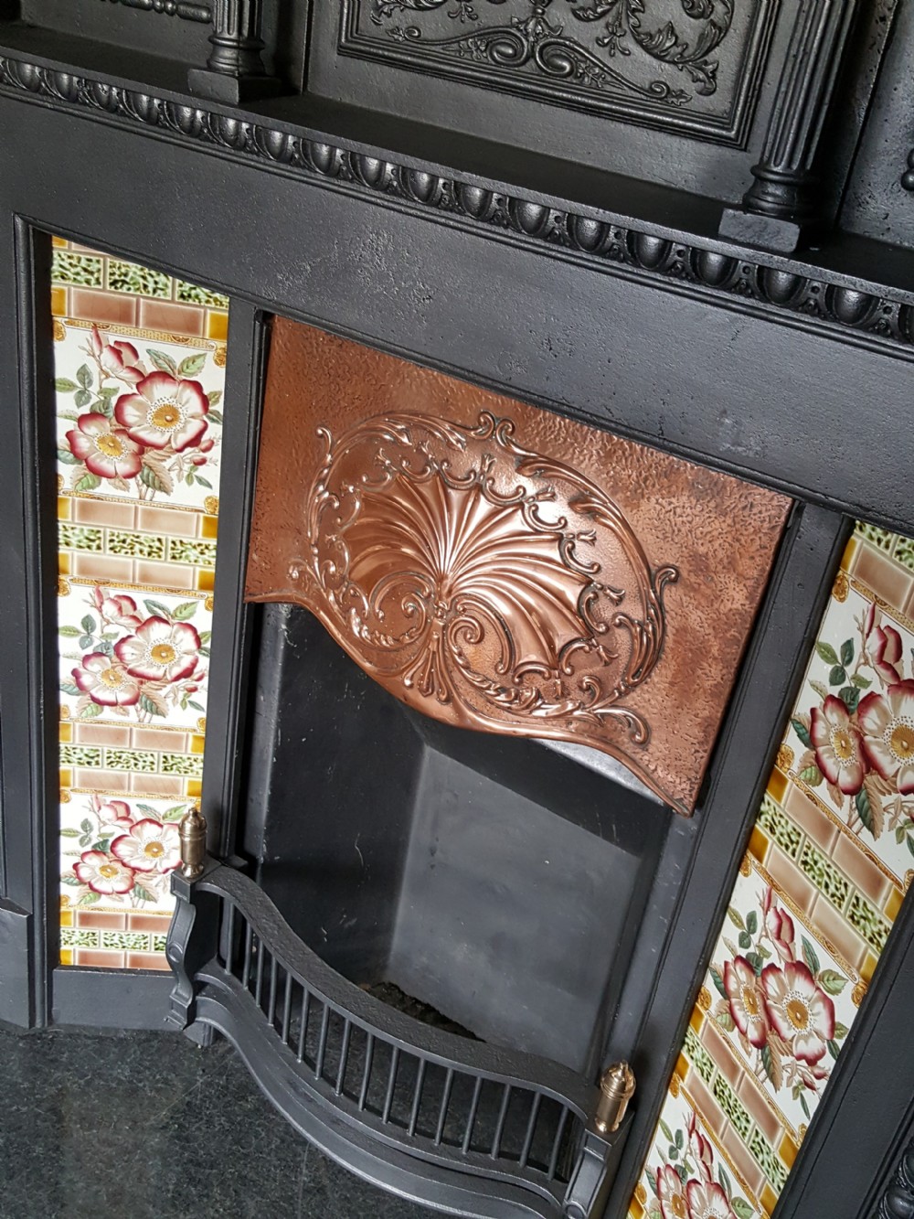 Victorian Cast Iron Tiled Fireplace View VI
