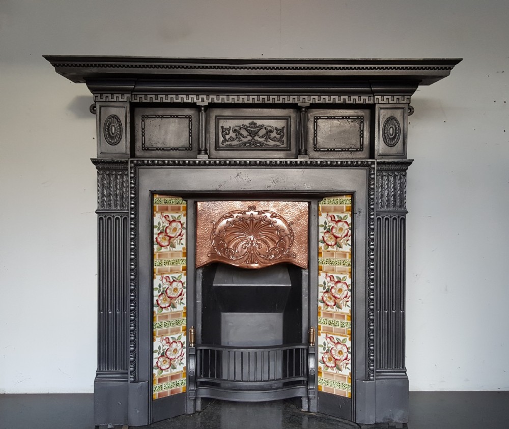 Victorian Cast Iron Tiled Fireplace View VII