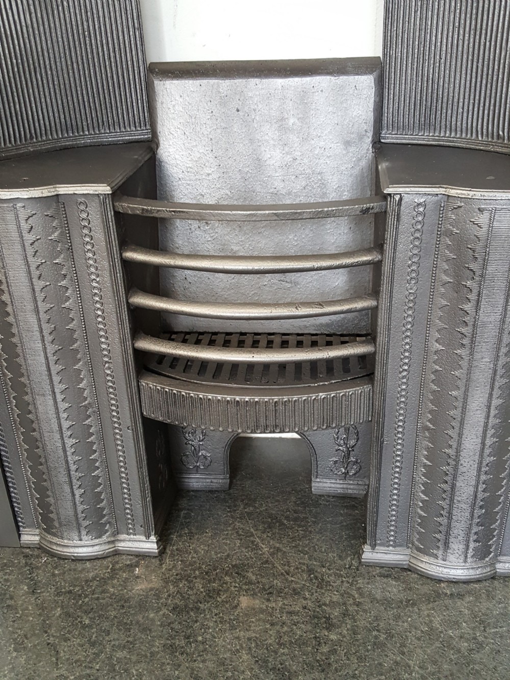 Georgian Cast Iron Hob Grate with Surround View V