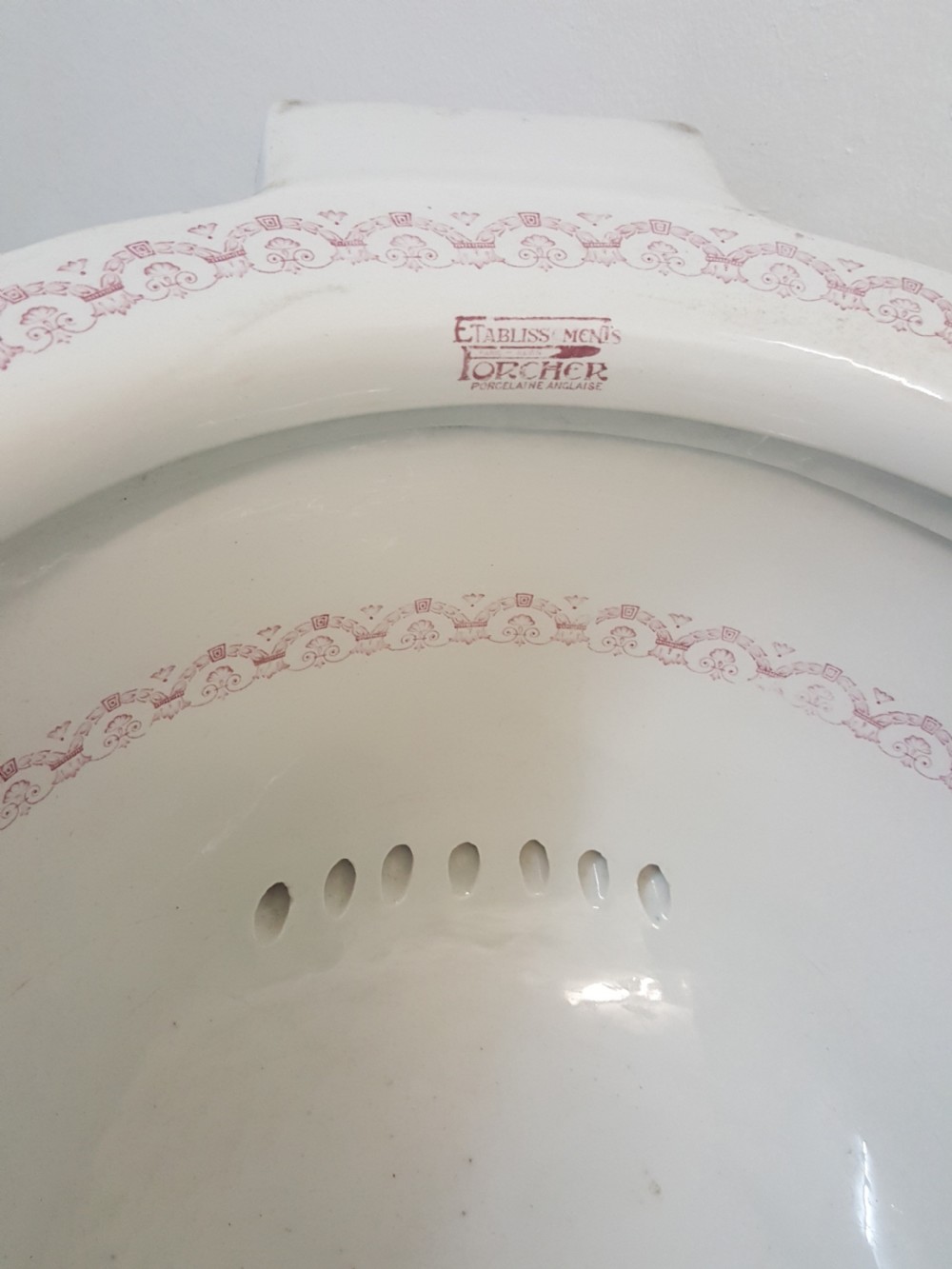 Antique Victorian Decorative Pink Toilet View II