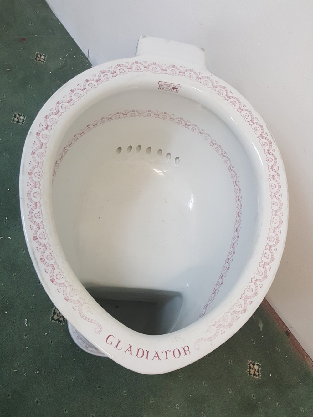 Antique Victorian Decorative Pink Toilet View IV