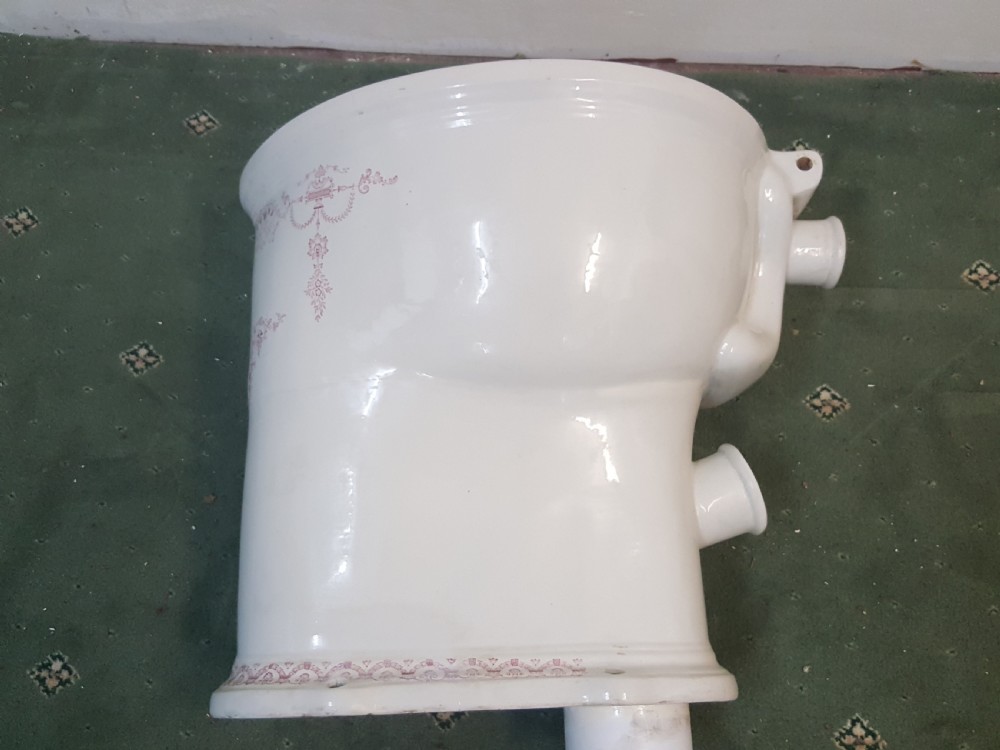 Antique Victorian Decorative Pink Toilet View VII
