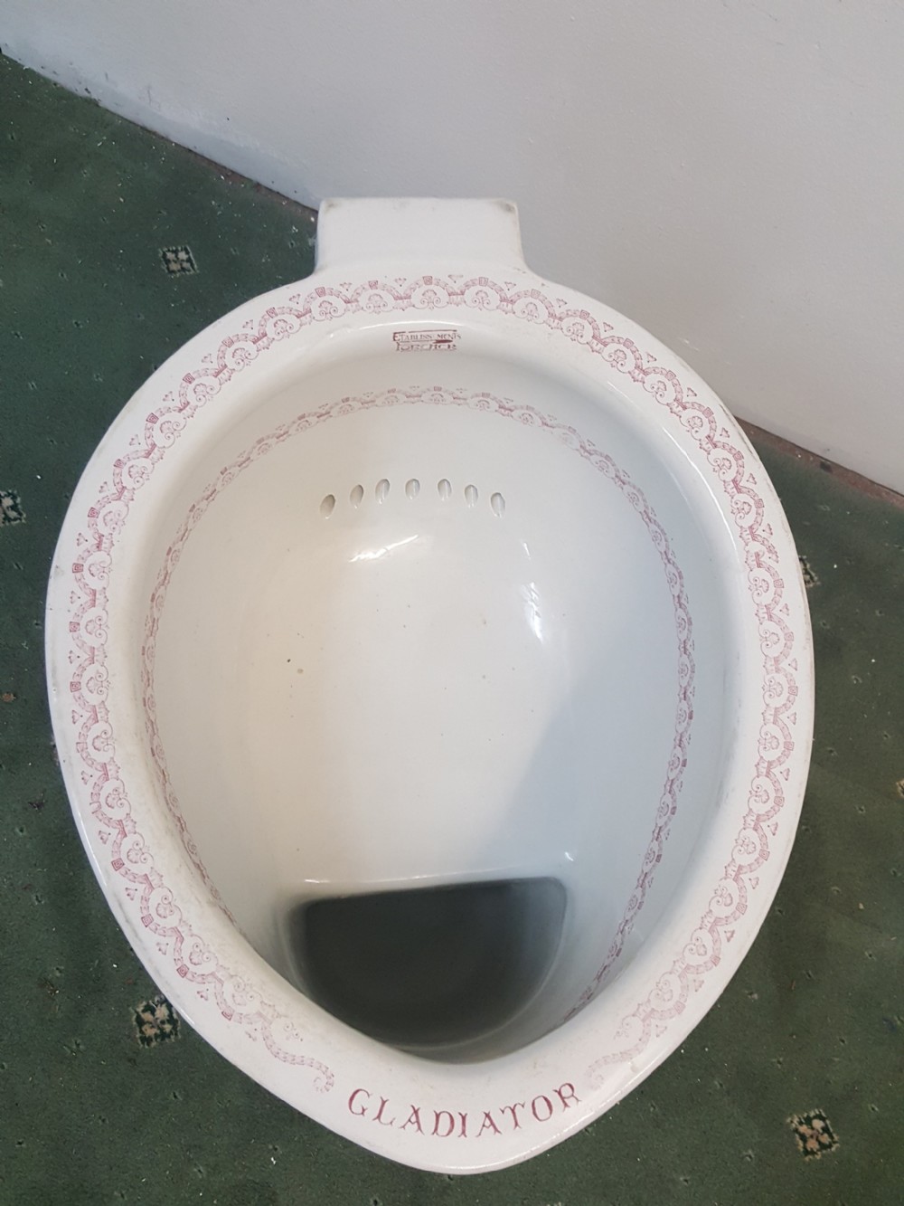 Antique Victorian Decorative Pink Toilet View VIII