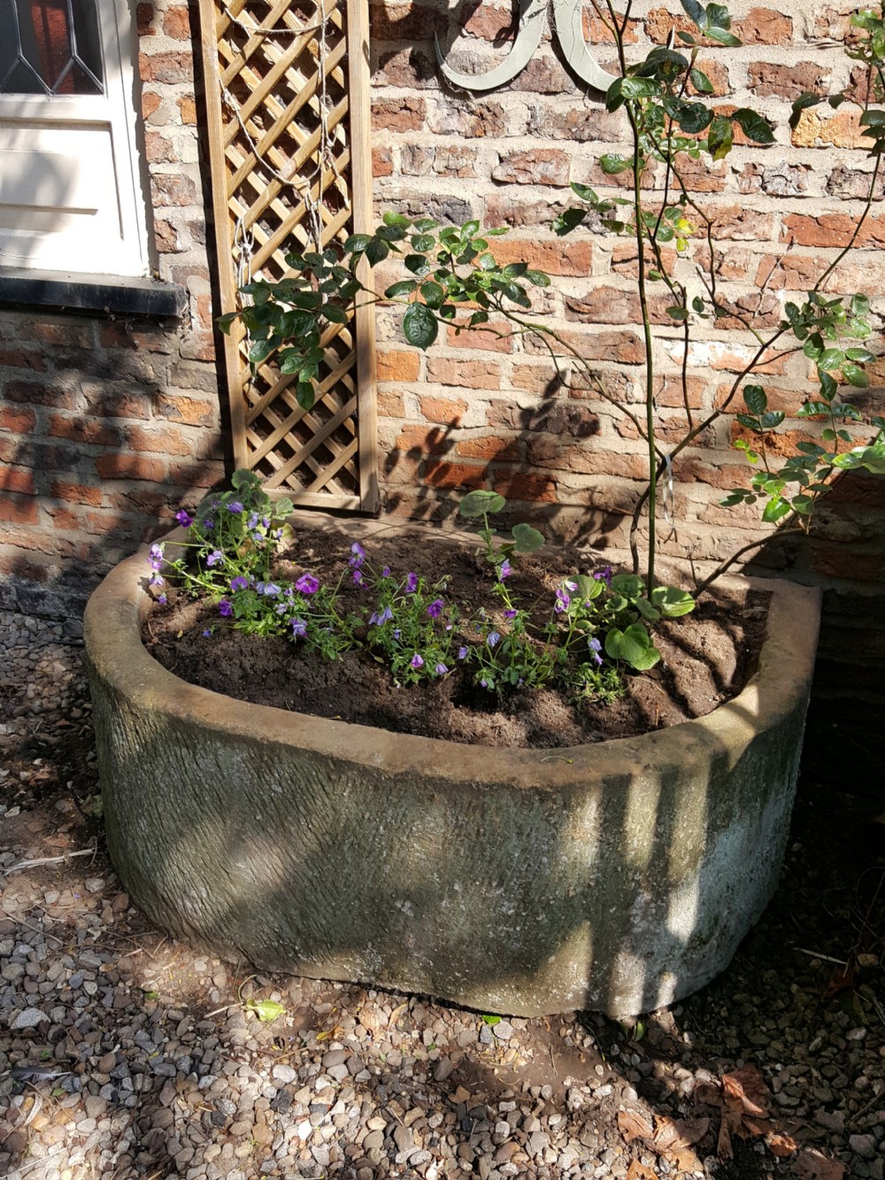 Early Victorian Sandstone D shape Trough View II