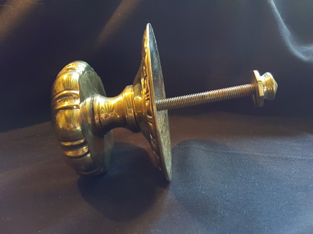 Brass Victorian Center Door Knob View II