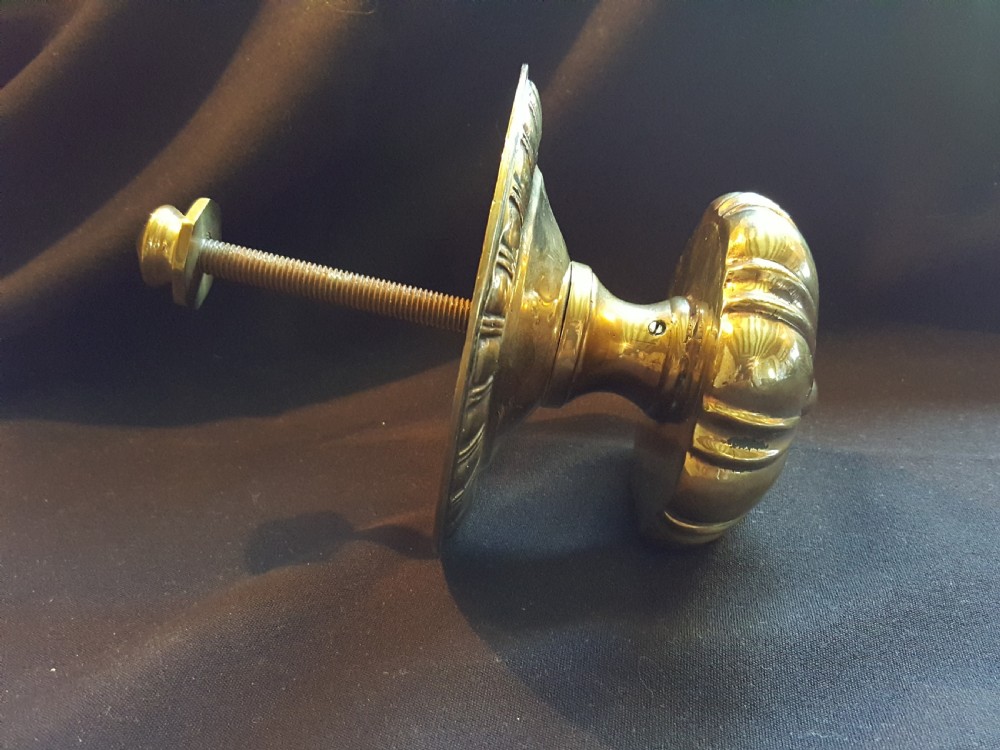 Brass Victorian Center Door Knob View IV