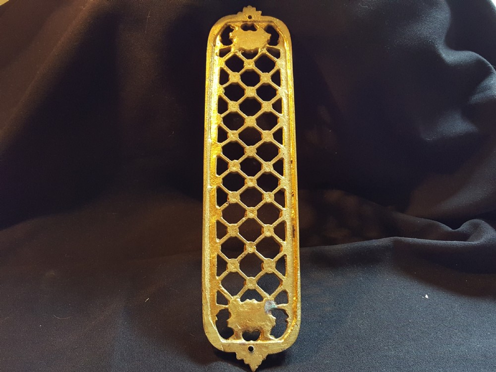 Single Brass Water Gilded Regency Finger Plate View II