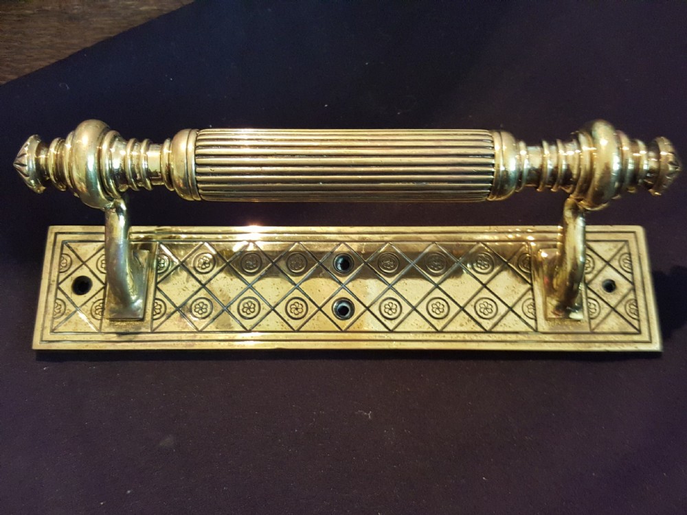 Single Brass Victorian Door Pull Handle. View III