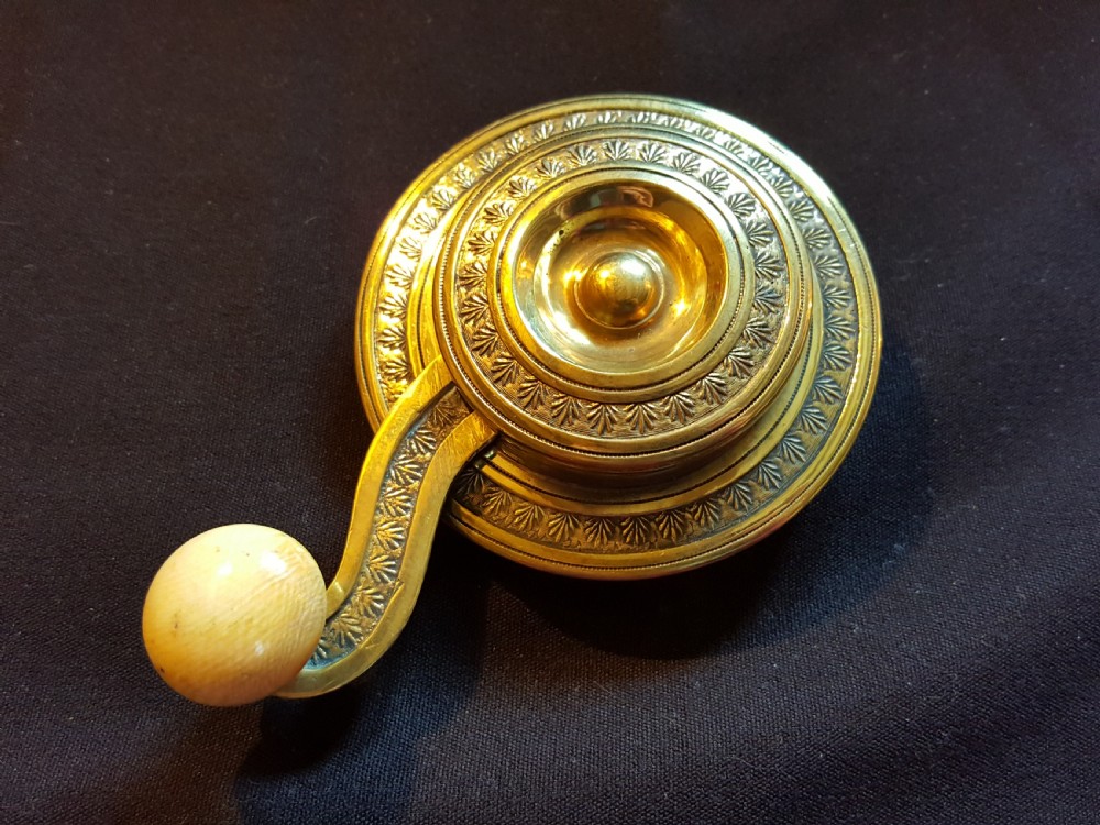 Ornate Georgian Brass Door Bell Ringer.
