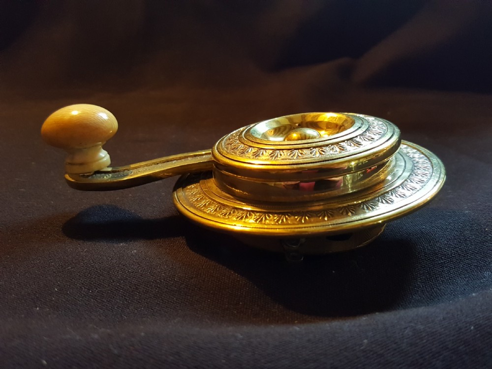 Ornate Georgian Brass Door Bell Ringer. View II