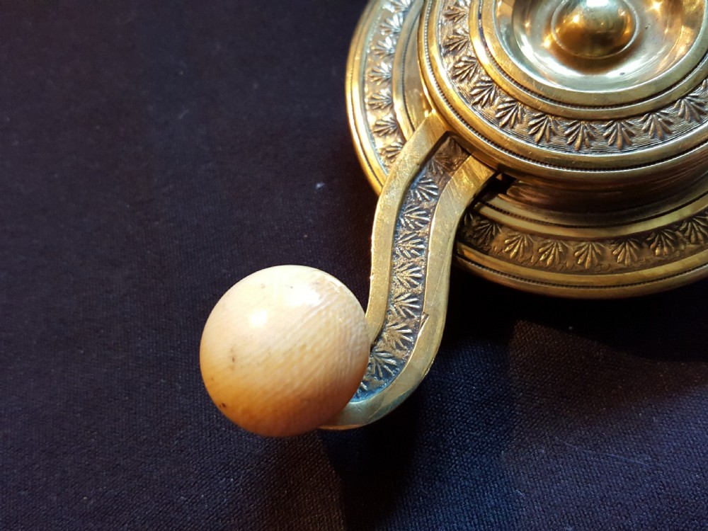 Ornate Georgian Brass Door Bell Ringer. View V