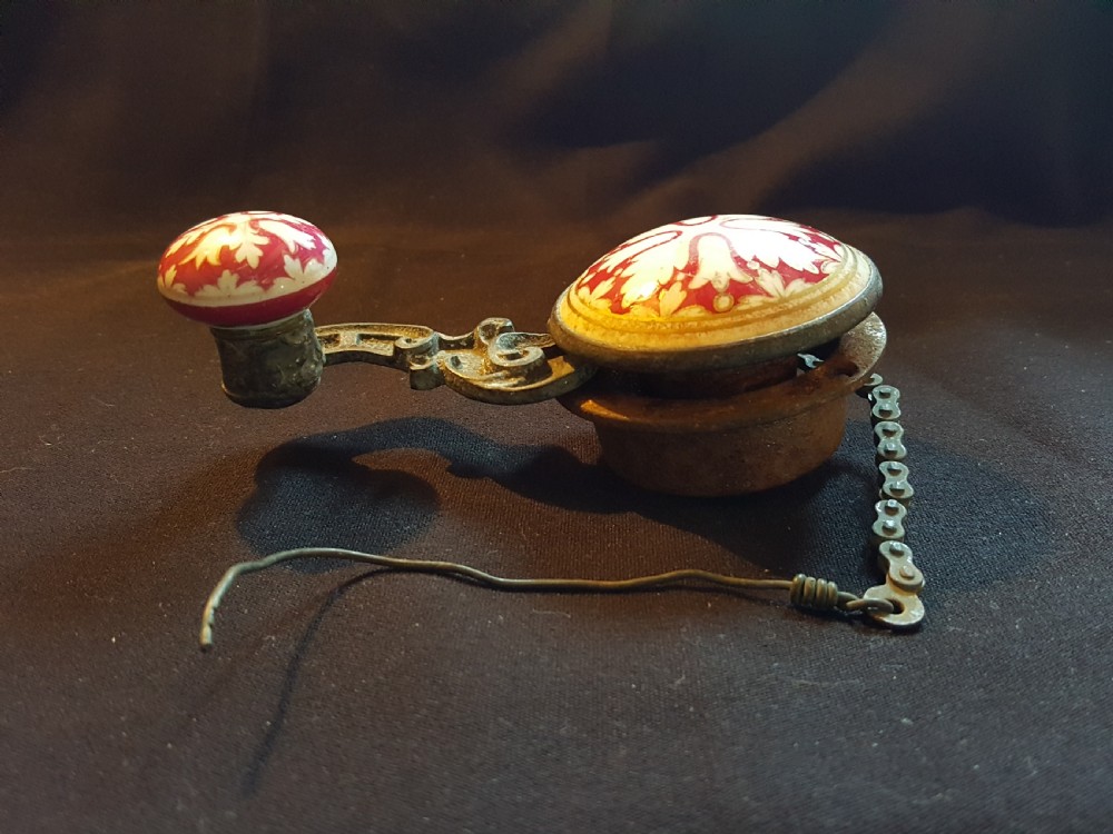 Ornate French Porcelain Bell Ringer. View II