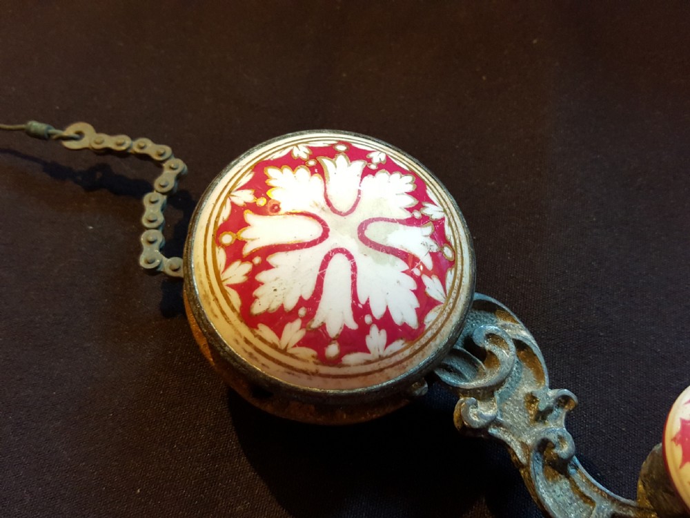 Ornate French Porcelain Bell Ringer. View IV