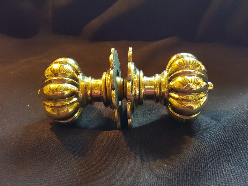 One Pair of Victorian Brass Door Knobs. View III