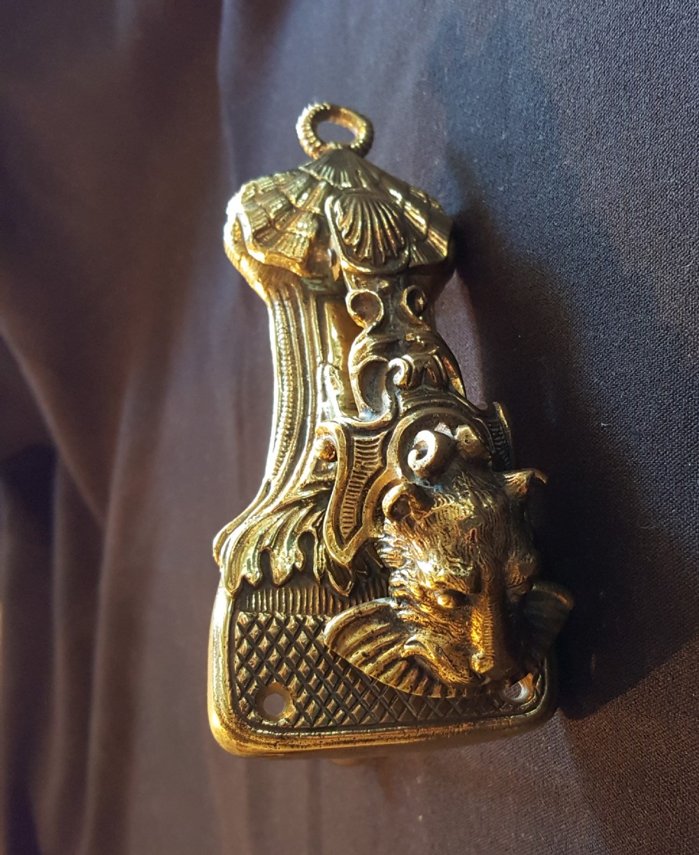 Victorian Brass (Sea Dragon) Door Knocker.