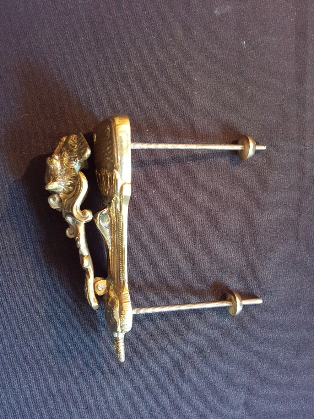 Victorian Brass (Sea Dragon) Door Knocker. View III