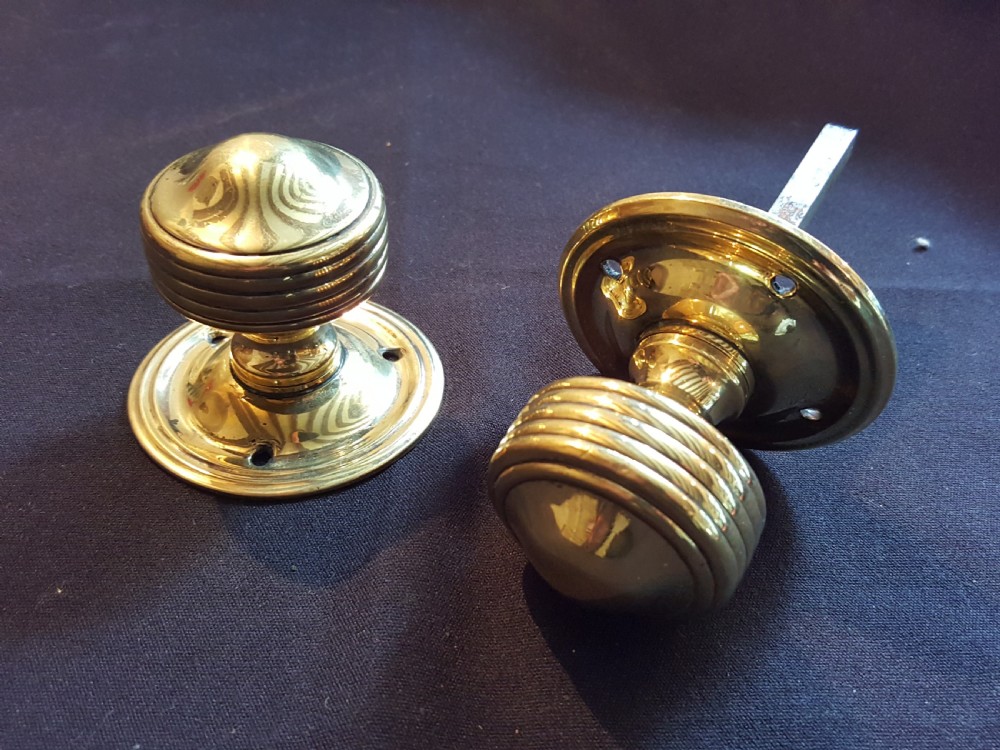 One Pair of Victorian Brass Door Knobs.