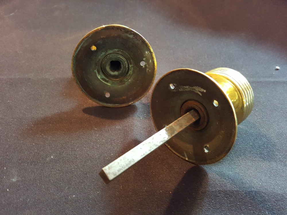 One Pair of Victorian Brass Door Knobs. View II