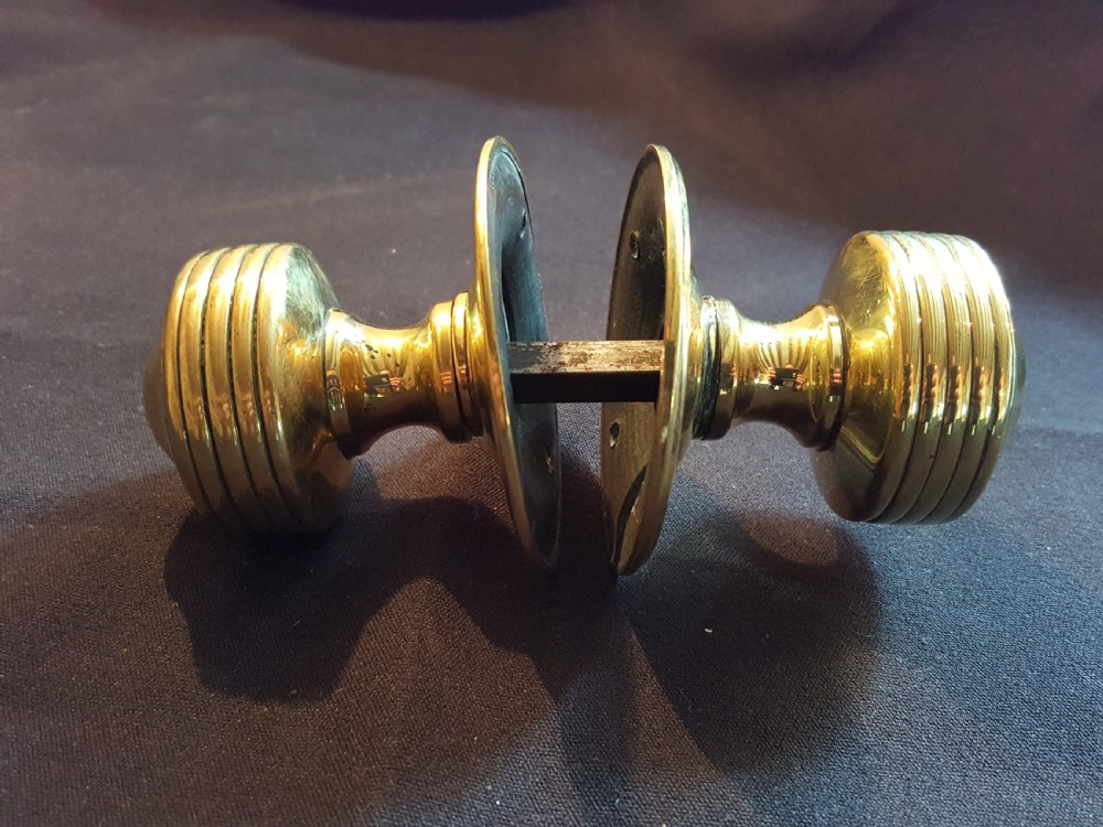 One Pair of Victorian Brass Door Knobs. View III