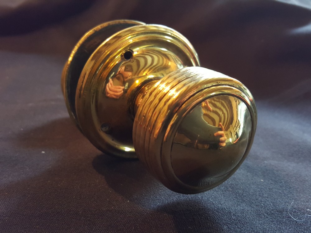 One Pair of Victorian Brass Door Knobs. View V