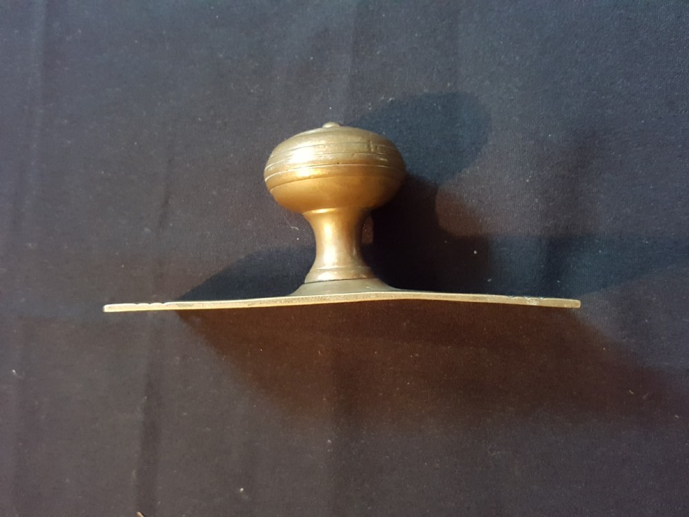 One Victorian Bronze Door Knob. View III