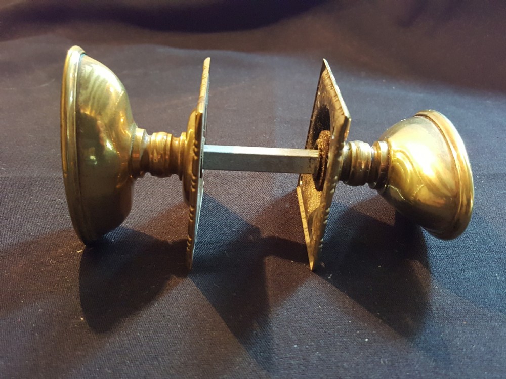 One Pair of Victorian Brass Door Knobs. View II