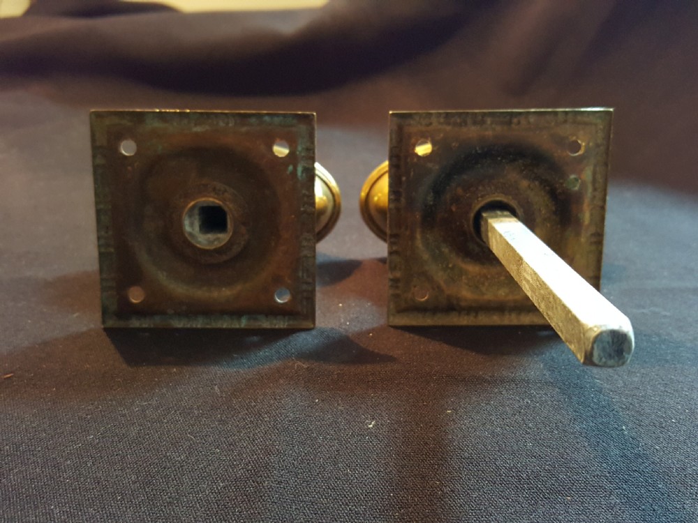 One Pair of Victorian Brass Door Knobs. View III