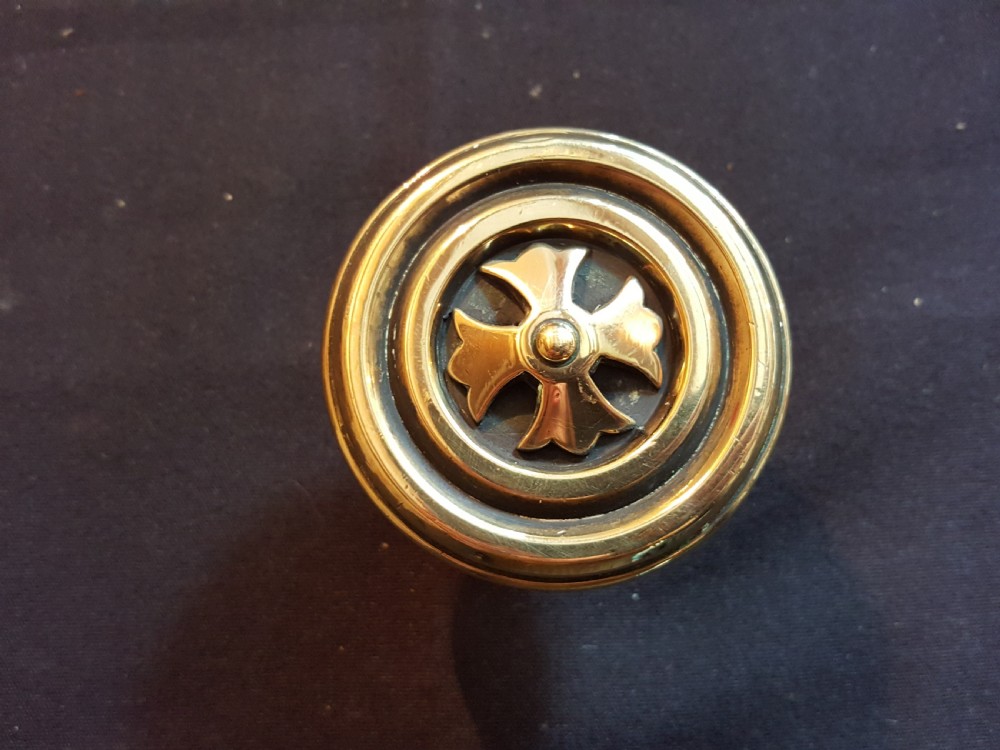 One Pair of Gothic Brass Door Knobs. View V