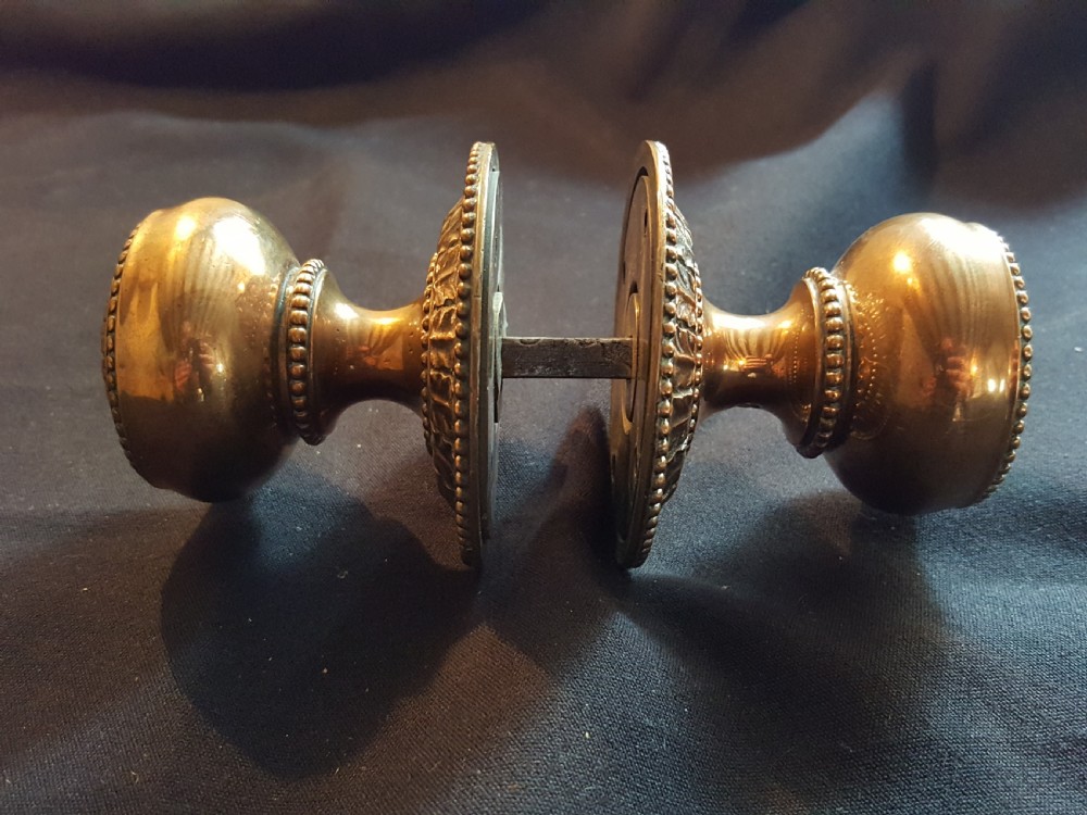 One Pair of Regency Bronze Door Knobs. View III